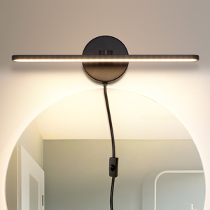 โคมไฟติดผนังอะลูมิเนียมสไตล์นอร์ดิกมินิมอล โมเดิร์น LED แถบยาว IP44 3000K แสงวอร์มไวท์ เหมาะสำหรับห้องนอน ข้างเตียง ห้องนั่งเล่น ฉากหลังทีวี - Product Image 3