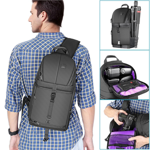 Waterproof Laptop <b>Backpack</b> Camera Bag Anti Slip Zipper Rain Cover Travel Daypack - Product Image 4