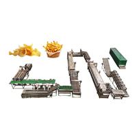 Industriële frietverwerkingslijn met PLC-gestuurde motor, op maat ontworpen continu friteusesysteem, 304 roestvrij staal