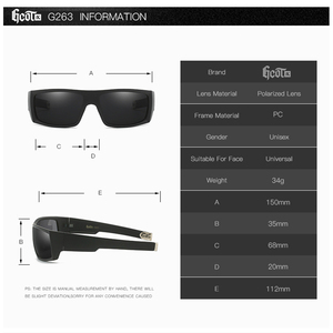 Gafas de Sol Polarizadas GCOTX G263, Modernas y a la Moda para Hombre, Marca 2024, Diseño Clásico, Lentes Rojas de Espejo, Gafas de Sol Deportivas para Ciclismo - Product Image 6