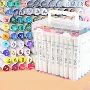 Marqueur à base d'alcool à double pointe 24/36/48/60/80/120/168 couleurs <span class=keywords><strong>Carré</strong></span>/Triangle Double Marqueur Permanent Art Croquis Dessin - Product Image 1