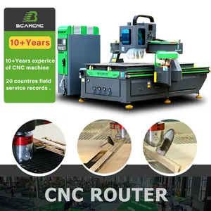 3 محور ATC CNC جهاز توجيه الخشب ماكينة أعمال خشبية الخشب والأثاث آلة نحت مع تغيير الأدوات تلقائيًا