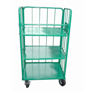 Conteneur à roulettes en acier pour entrepôt, conteneur métallique pliable, <span class=keywords><strong>cage</strong></span> à roulettes pliable avec roues - Product Image 1