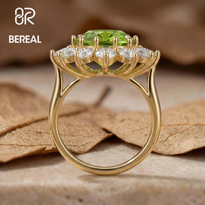 Anillo de Compromiso con Diamante Cultivado en Laboratorio con Certificación IGI, Anillo Halo de Plata 925 Personalizado con Diamante Verde VVS Creado en Laboratorio, Joyería Fina para Mujer - Product Image 2