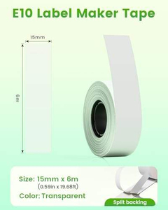 Cinta para Impresora de Etiquetas Térmicas ODM Personalizada, 15 mm x 6 m, Etiquetas Rectangulares Autoadhesivas para Embalaje Logístico, Papel Sensible al Calor - Product Image 1