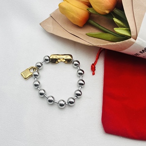 Braccialetti in Acciaio Inox AB con Perline, Gioielli Uno 50, <span class=keywords><strong>Bracciale</strong></span> a <span class=keywords><strong>Fiocco</strong></span> <span class=keywords><strong>di</strong></span> <span class=keywords><strong>Neve</strong></span>, Fatto a Mano in Spagna, Moda Donna Joyeria - Product Image 2
