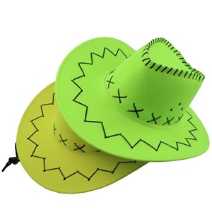 หมวก<span class=keywords><strong>คาวบอย</strong></span>ผ้าสักหลาดสำหรับผู้หญิงผู้ชาย,หมวก<span class=keywords><strong>คาวบอย</strong></span>สีส้มมีสายดึงคอปรับได้ - Product Image 3