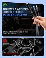 Câble adaptateur d'alimentation étanche 3-en-1 Starlink Mini 10FT/3M USB-C DC 12V-24V pour allume-cigare de voiture