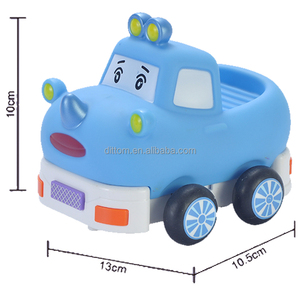 2,4G RC bebé dibujos animados goma suave lindo vehículo bebé truco coche inteligente Mini rinoceronte música Animal Coche - Product Image 5