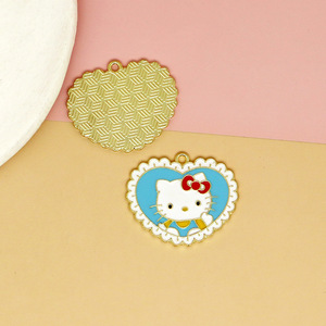 Mode dessin animé mignon pendentif en forme de coeur pour bricolage matériel fait main Bracelet collier accessoires fabrication de bijoux - Product Image 1