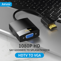 Adaptor Jasoz OEM/ODM HD 1080P HDMI ke VGA, HDMI Male ke Female DVI Konverter, Tembaga Bebas Oksigen dengan Port Audio dan Daya
