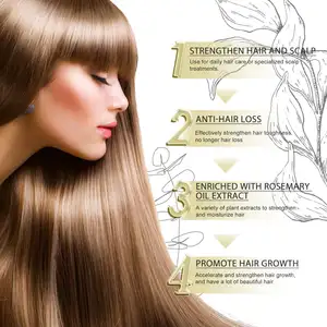 2024 Hot Sale Hair Care Custom Rosemary Growth Oil Organic Perfumed Hair Message Oil Repair Solution Damaged Smooth