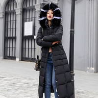 Veste d'hiver en coton rembourré chaud rembourré manteau femme long Parker veste femme