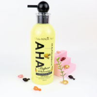 Lait Corporel Hydratant Éclaircissant Gluta Magic Acide AHA 500ml, Forte Lotion Corporelle Blanchissante à la Vitamine C pour Adultes Or