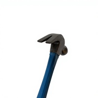 Marteau à griffes de qualité industrielle, manche ergonomique antidérapant en fibre de verre, tête en acier durable, poignée profilée pour la menuiserie et la construction