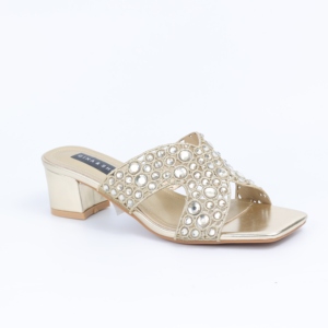 Sandalias de tacón grueso de verano, zapatos de mujer calados, zapatos y zapatillas de diamantes de imitación inusuales - Product Image 1