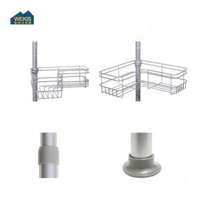 WEKIS Paniers de Douche Extensibles Multi-Compartiments en Fer Antirouille de Bonne Qualité et Élégants pour Shampoings et Savons Solides - Product Image 4