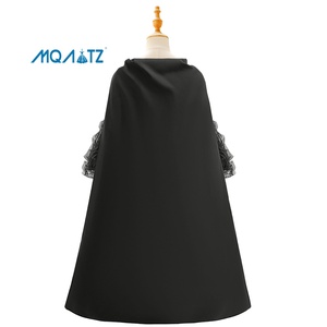 Costume da Strega Malvagia con Volant, Abito da Elphaba per Bambine, Outfit per Halloween, Cosplay, Feste di Compleanno con Mantello per Bambini - Product Image 2