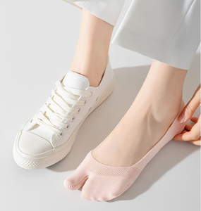 Chaussettes <span class=keywords><strong>Tabi</strong></span> en Mélange de Coton pour Femmes, Ultra-Basses, Invisibles, à Deux Doigts, Écologiques, Marque Privée OEM - Product Image 3