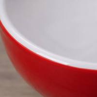 A5 Tweekleurig Melamine Servies, Verdikte en valbestendige rijstkom, bedrukbaar met logo.