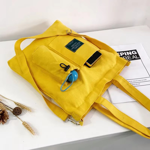 Túi Tote Canvas in hình tùy chỉnh giá rẻ, nhiều màu sắc, nhận in logo và màu sắc theo yêu cầu, túi đựng đồ tạp hóa bằng cotton hữu cơ - Product Image 5