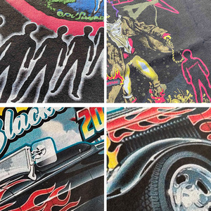 आकार के भारी वजन में गिरावट कंधे की स्ट्रीटवियर क्रेवनर विंटेज टी-शर्ट शर्ट प्रिंट ग्राफिक परेशान वॉश सूती पुरुषों - Product Image 3