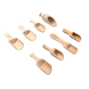 Offre Spéciale Mini cuillère à café originale en bois écologique cuillère à mesurer petites cuillères à graver pour sels de bain