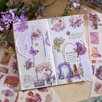 Livre de 24 pages de papier washi découpé, vintage, pour scrapbooking, autocollants décoratifs