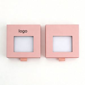 Eco-Friendly Luxury Pink Drawer Paper <b>Box</b> with Sponge Ribbon Window for Christmas <b>Gift</b> Pens Jewelry Watches Packaging - Product Image 1