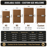 Buku Catatan/Planner Kulit PU Logo Kustom Bersampul Keras 100 Lembar Grosir A5 OEM Tali Berpola Perak Doff
