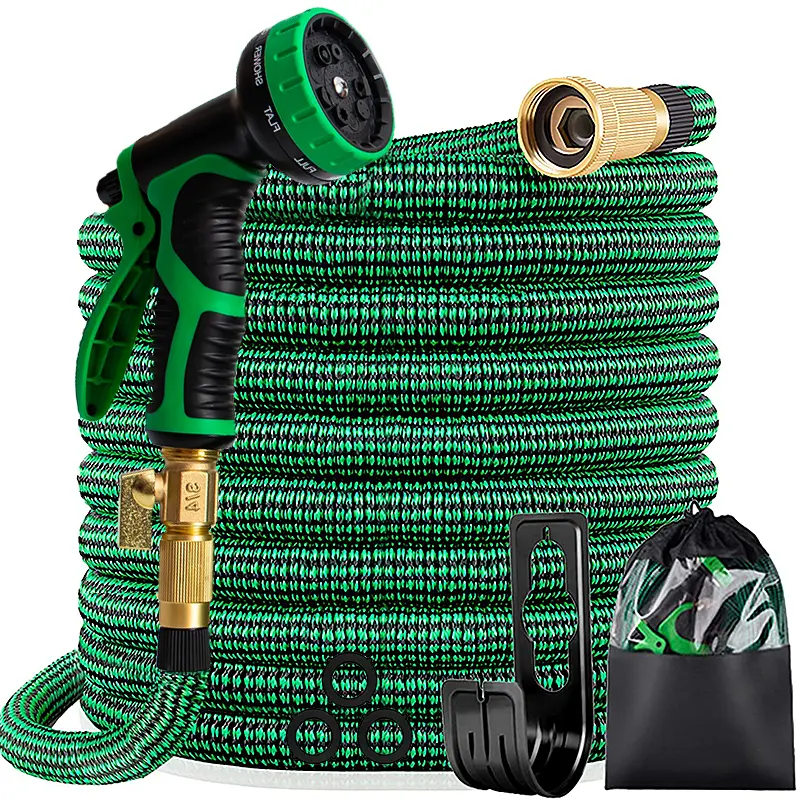 JOYMADE 2022 New Trendy Products irrigation equipment Expanding Garden Hose With All Brass Connector Steam Spray Nozzle
