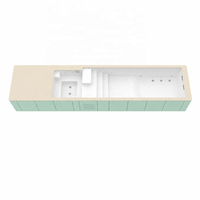 Piscine extérieure de luxe de 40 pieds en fibre de verre avec terrasse en aluminium, entièrement équipée, tout-en-un, chauffée, pour villa privée