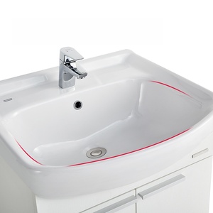 New big belly basin smart bathroom cabinet ceramic integrated basin wash basin cabinet balcony cabinet - Product Image 6