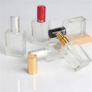 3ml 4ml 5ml 8ml 10ml 15ml 20ml 30ml Custom Logo Gold Clear Square Sprüh glas Parfüm flasche