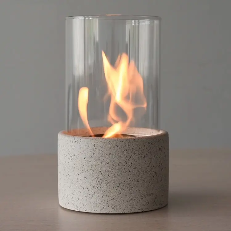 Pozo de fuego de vidrio de alta calidad, tazón de fuego de combustible de bioetanol, fogón de mesa, interior, exterior, chimenea sin humo, vidrio Tischkamin