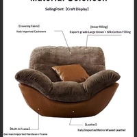 Fauteuil inclinable de salon/chambre individuel haut de gamme, design nordique moderne et épuré JUN HENG JX-0539, autres matériaux