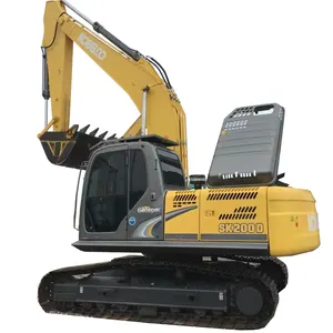 حفار مستعمل متين عالي الجودة حفار أصفر KOBELCO sk200D/20ton حفارات مجنزرة متوسطة مستعملة