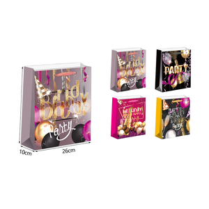 Fornitore all'Ingrosso di Sacchetti Regalo per Feste di Compleanno con Stampa in Lamina d'Oro Marca Peiyong Modello 50678 32x26x10cm - Product Image 1