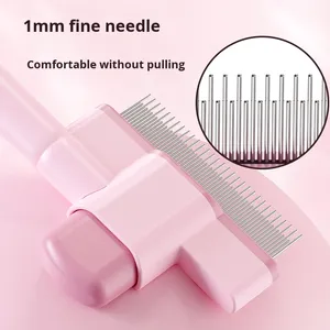 Peine ecológico <span class=keywords><strong>para</strong></span> gatos con un solo clic <span class=keywords><strong>para</strong></span> limpieza y Baño de mascotas, venta al por mayor transfronteriza de fábrica - Product Image 3