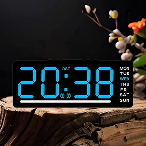 Kids Silent Alarm <b>Clock</b> LED <b>Digital</b> <b>Clock</b> with Date Temperature Display Dual Alarm for Children Bedroom - Product Image 4