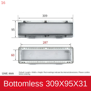 16 Air switch button transparent <b>cover</b>, IP67 transparent ABS PC protective <b>window</b> <b>cover</b>, suitable for distribution box, 2-18 Way - Product Image 1