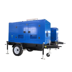 trailer diesel generator 10kw 20kw 30kw 40kw 50kw 80kw portable trailer type low noise diesel generator with high quality