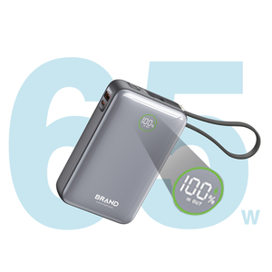 Trạng thái rắn Pin 65 Wát Loại C Cáp ngân hàng điện LED hiển thị 20000mAh nhà sản xuất chuyên nghiệp giá thấp ngân hàng điện - Product Image 6