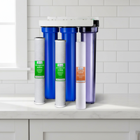 Système de filtration d'eau pour toute la maison OEM à 3 étapes, élimination de 99 % du chlore, filtration d'eau par bloc de carbone et de sédiments pour usage domestique