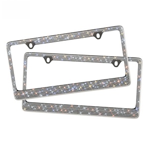 Marco para Placa de Matrícula con Diamantes, Marco para Placa de Matrícula con Pedrería Estándar Estadounidense al por Mayor - Product Image 1