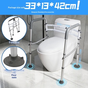 Barra <span class=keywords><strong>de</strong></span> Seguridad Manual Ajustable para Inodoro, Sin Perforaciones, Antideslizante, para Personas Mayores, Capacidad <span class=keywords><strong>de</strong></span> 300 lb, Prevención <span class=keywords><strong>de</strong></span> Caídas en el Baño - Product Image 3
