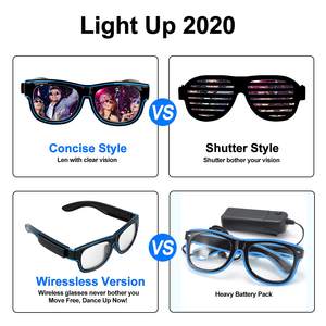 <span class=keywords><strong>Gafas</strong></span> LED con Luz para Fiestas de Halloween - Accesorios de Fiesta Novedosos Multicolores y de Varios Estilos - Product Image 3
