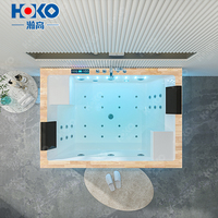 Baignoire spa de massage moderne à jet d'air de 1.8m autoportante avec fonction bain à remous pour une utilisation en intérieur
