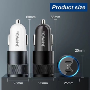 Caricabatterie da auto universale a doppia porta PD 40W a ricarica rapida per accessori e forniture elettroniche per cellulari, vendita all'ingrosso direttamente dalla fabbrica - Product Image 4