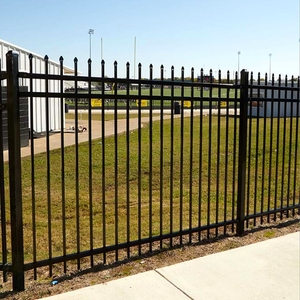 Panneaux de clôture extérieurs modulaires décoratifs personnalisés en métal, acier, aluminium, fer <span class=keywords><strong>bois</strong></span> traité thermiquement avec <span class=keywords><strong>poteau</strong></span> pour les maisons et le jardin - Product Image 2